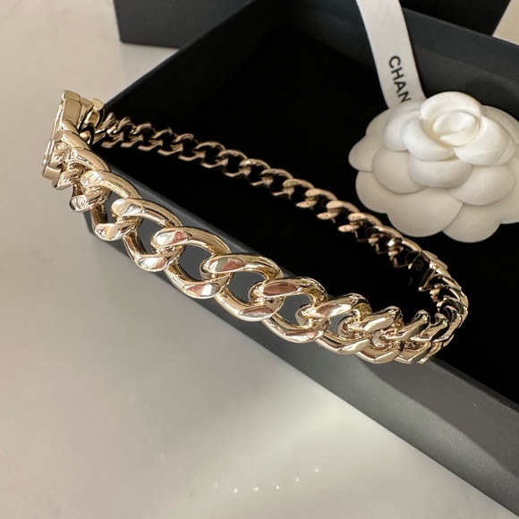 22C CC CHAIN LINK CUFF CHOKER - Picture 2 of 6
